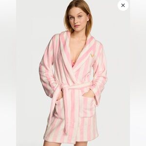 Victoria's Secret Pink and White Striped Robe